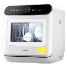 COMFEE' Table Top Dishwasher 7+3 Programs Mini Tabletop Dishwasher No Plumbing, 6L Built-in Water Tank, Hygiene Wash, Auto Door Open Drying, Baby Car