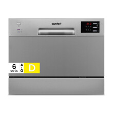 COMFEE' 2026 New Upgraded Table Top Dishwasher with 6 Place Settings, Mini Countertop Dishwasher for Small Families, Couples, Auto Open Dry, LED disp