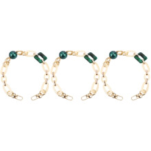 3St Groen Acryl Tas Ketting Kort Stijlvolle Retro Decoratie