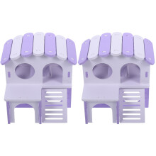 2St Violet Hamsterverblijf PVC Knagerhuis Comfortabel En Duurzaam