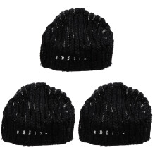 3St Zwarte Katoenen Pruik Net Cap Met Ademend Mesh Voor Wig Gebruik