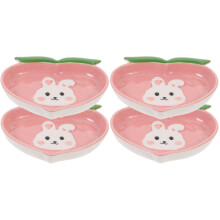 4St Compacte Keramische Dipschalen Roze Voor Sauzen En