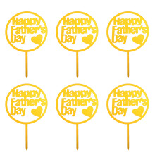40St Versterkte Gouden Cupcake Pick Vaderdag Feest Accessoires