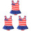 3St Badpak Met Amerikaans Ontwerp, Elastisch Zwemkleding 1
