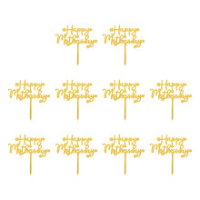 20St Moederdag Cake Pick Gouden Taartdecoratie
