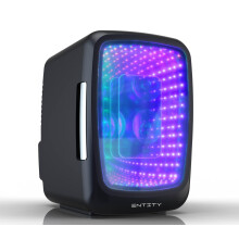 Entity Era LED Gaming Mini Fridge, 4L Capacity, 7 Adjustable Colours, Compact Li
