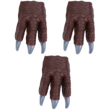 3St Cosplay Dinosauruspoot Handschoenen Bruin Voor Decor Gebruik