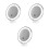 3St Compacte LED Make-Up Spiegel 10X Vergroting Met Zuignap 1
