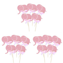 30St Olifant Cake Toppers Roze Cakeprikkers Voor Verjaardagsfeest