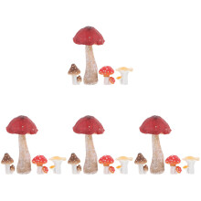 16St Kleurrijke Resin Paddenstoel Ornamenten Voor Micro Landschap