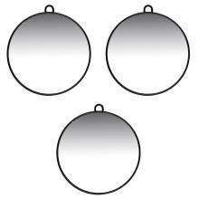 3Pièces Compact Ronds Durable