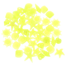 50St Gele Resin Gloeiende Steentjes Aquarium En Decoratie