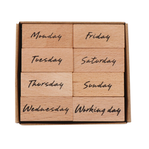 2Sets Weekstempel Set Diverse Kleuren Voor Planner En Kaarten