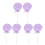 6Pièces Props Créatifs Sucettes Violet Pour Enfants Décor De 1