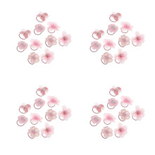 40St Elastische Haarbanden Kinderen, Roze Stof Haaraccessoires