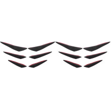 2Sets Bumper Lip Splitter Fins Zwart Auto Accessoires Voorkant