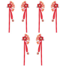 6St Decoratieve Haarclip Met Waaier En Bloesem Voor