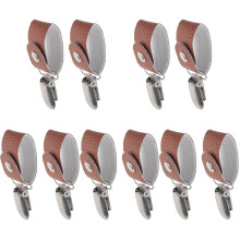 10St Leren Hoedclips Voor , Stevige Tasclips in Assorti Kleuren