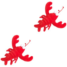 2St Stoffen Rood Haarclip Voor Feest Dagelijks Gebruik Schattig