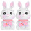 2St Multifunctionele Kinder Spaarpot, Cartoon Bunny Muntbox, Vinyl 1