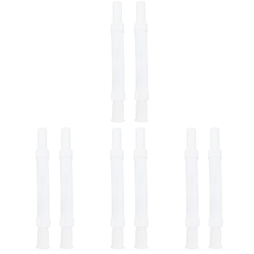 8St Flexibele Drain Wit Universeel Voor Wasbak Wasmachine