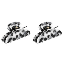 2St Praktische Haarclip Acryl Wit Retro Haaraccessoire