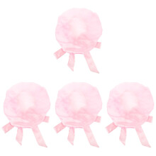 4St Roze Satijnen Badmuts Sauna Dames Elastisch Comfortabel