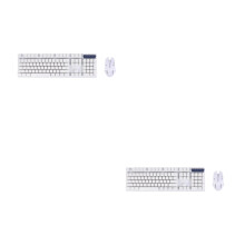 2Sets Rgb Verlicht Wit Keyboard Mouse Combo Ergonomisch En