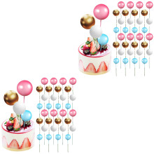 80St Gekleurde Foam Ballonnen Cake Topper DIY Cupcake Decoraties