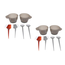 4St Zwarte Verfbakjes Plastic Met Handvat Voor Haarstyling