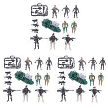 3Sets Plastic Soldaat Figuren Sets Decoratieve Kinderspeelgoed