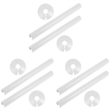 6Sets Witte Buiskraag En Escutcheon Plastic Voor Decoratieve Leidingen