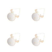 4Sets Kindvriendelijke Muurspiegel Ivoor Nordic Stijl Decor