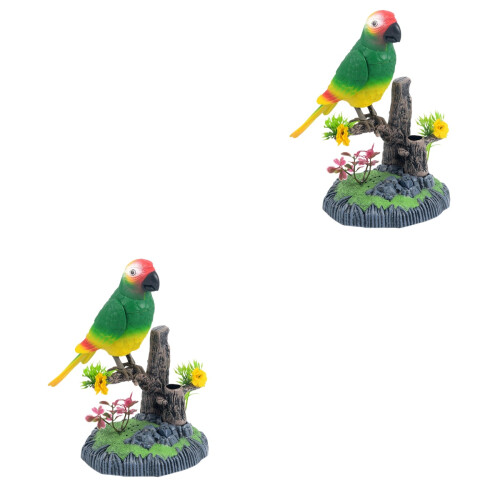 2St Decoratieve Vogel Sensor Kleurrijk Batterij Aangedreven
