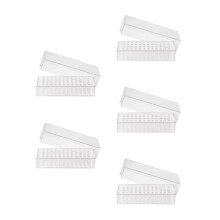 5St Nail Grinding Head Opbergkastje Transparant Voor Manicure
