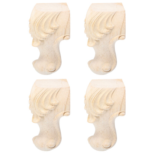 12Pièces Pieds De Vintage Beige En Bois Pour Table 1