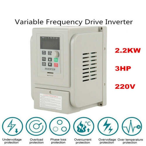 2X 2.2KW 3HP 220V Variable Frequency Drive Inverter CNC VFD VSD Single to 3 Phase 2