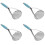 4Pièces Poussoir À De Acier Inoxydable Bleu Ciel 4