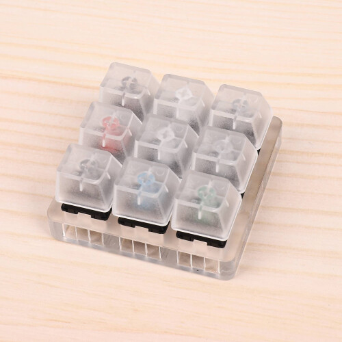 Acrylic Keyboard Tester 9 Clear Plastic Keycap Sampler for  MX Switches 2