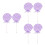 6Pièces Props Créatifs Sucettes Violet Pour Enfants Décor De 3