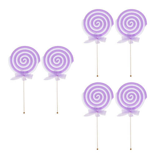 6Pièces Props Créatifs Sucettes Violet Pour Enfants Décor De 2