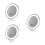 3St Compacte LED Make-Up Spiegel 10X Vergroting Met Zuignap 4