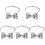 5St Polyester Witte Vlinderdas Bruiloft Accessoire 2