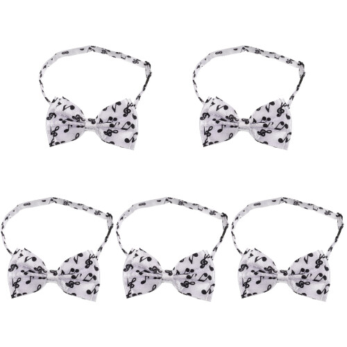 5St Polyester Witte Vlinderdas Bruiloft Accessoire 1
