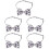 5St Polyester Witte Vlinderdas Bruiloft Accessoire 5