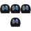 4St Elastische Zwemcaps Dames Sky- Nylon Met Modieuze Strik 3
