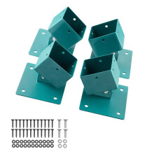 Suportes de Poste para Balançoire-Duoku-Conjunto de 4, Ajustáveis para Estruturas de Madeira 91x91 mm, Ângulo Ajustável de 45 a 60