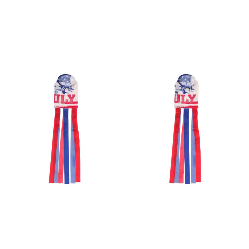 2Pièces Décoration Jardin Bleu Polyester Vent Indicateur Extérieur 2