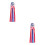 2Pièces Décoration Jardin Bleu Polyester Vent Indicateur Extérieur 4