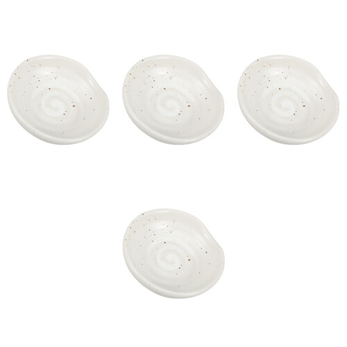 4Pièces Assiettes À Sauce Céramique Support Élégant 1
